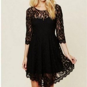 Free People Black Lace Dress
